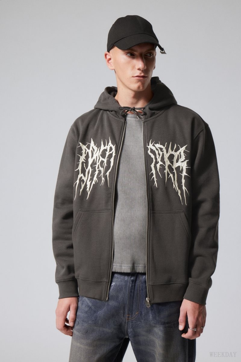 Weekday Standard グラフィック Zip Hoodie Spiky Dreamer | TMIW4632