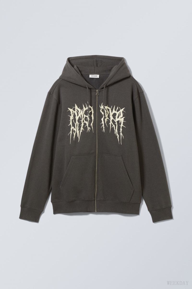 Weekday Standard グラフィック Zip Hoodie Spiky Dreamer | TMIW4632