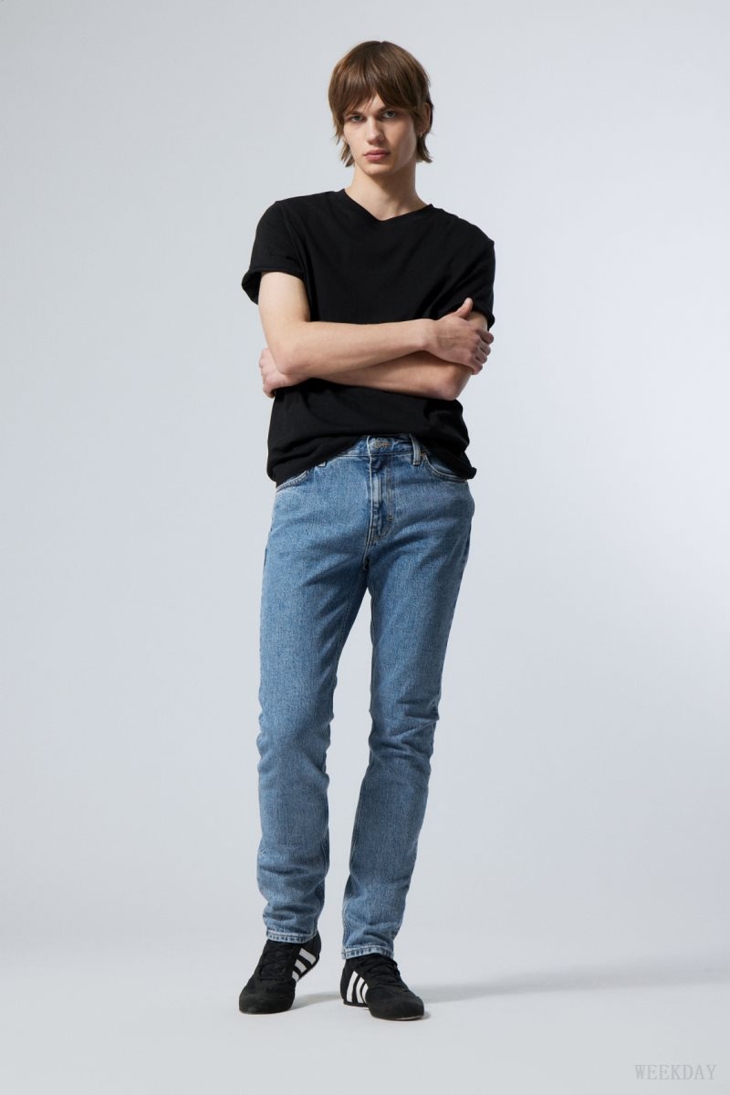 Weekday Sunday Slim Tapered Jeans 青 | DLUW0122