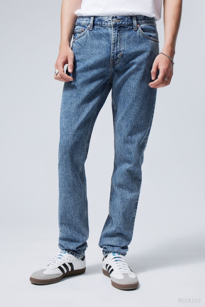 Weekday Sunday Slim Tapered Jeans 青 | DLUW0122