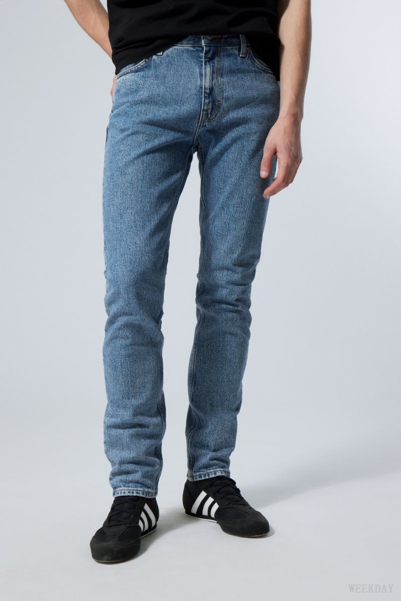 Weekday Sunday Slim Tapered Jeans 青 | DLUW0122