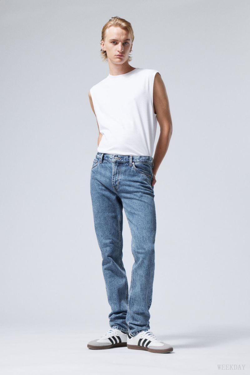 Weekday Sunday Slim Tapered Jeans 青 | DLUW0122