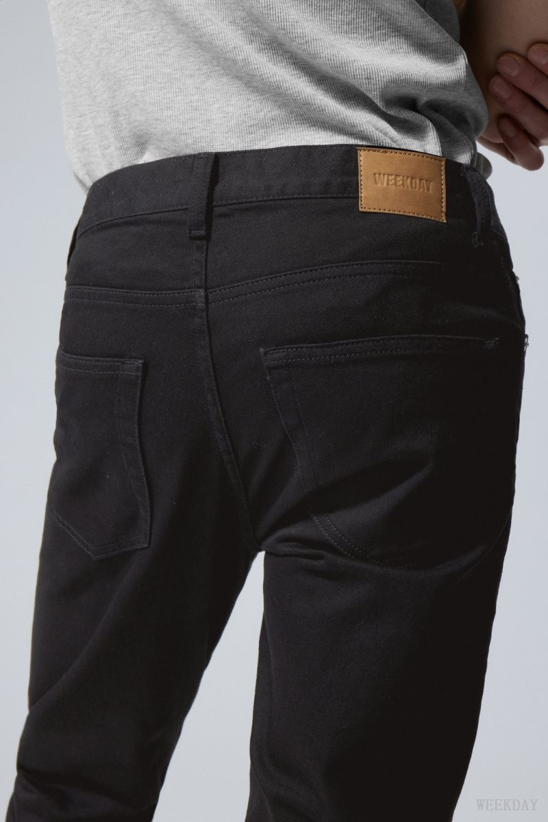 Weekday Sunday Slim Tapered Jeans 黒 | ELBG8891