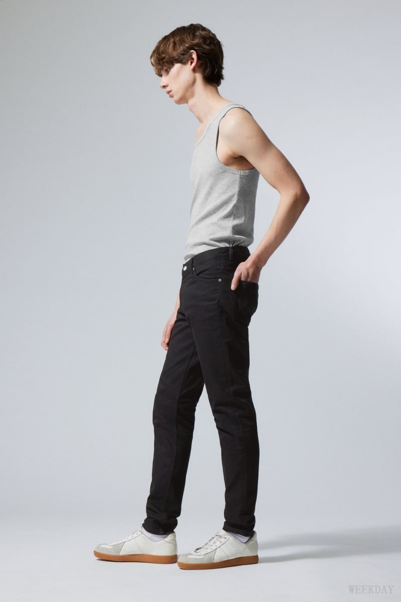 Weekday Sunday Slim Tapered Jeans 黒 | ELBG8891