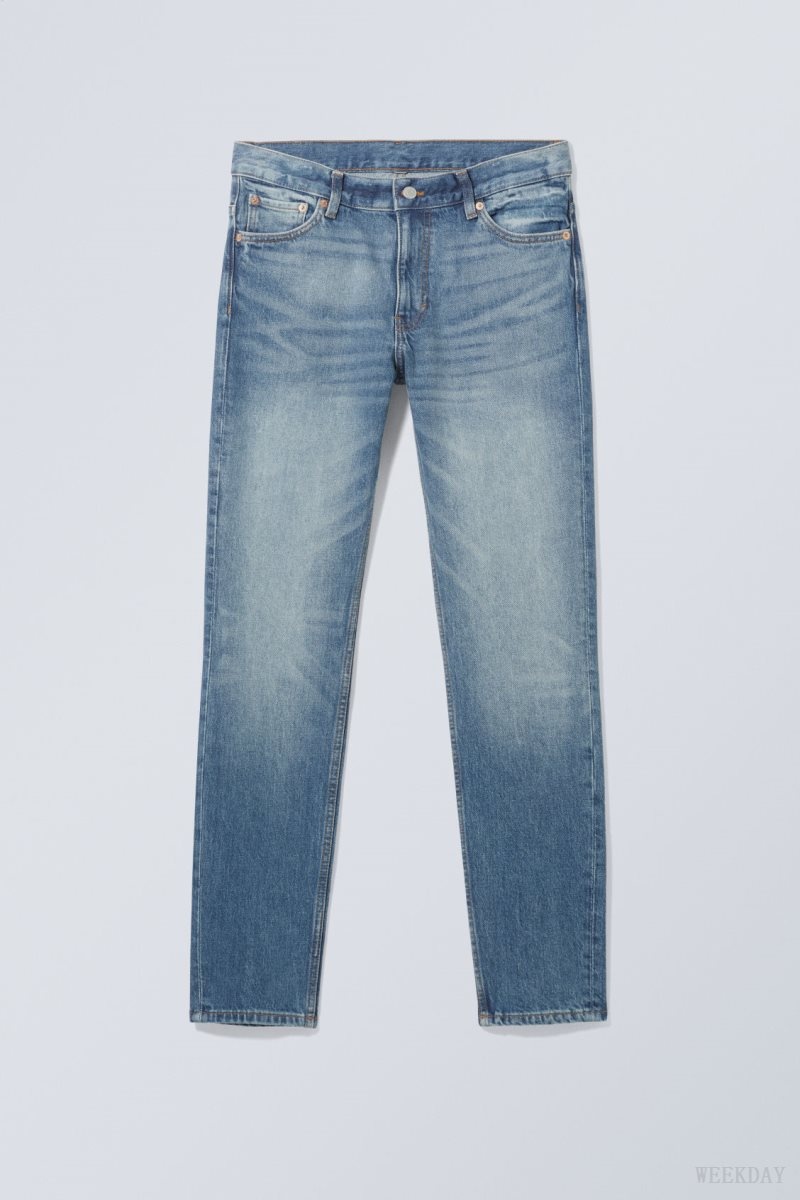 Weekday Sunday Slim Tapered Jeans 青 | YDTQ7083