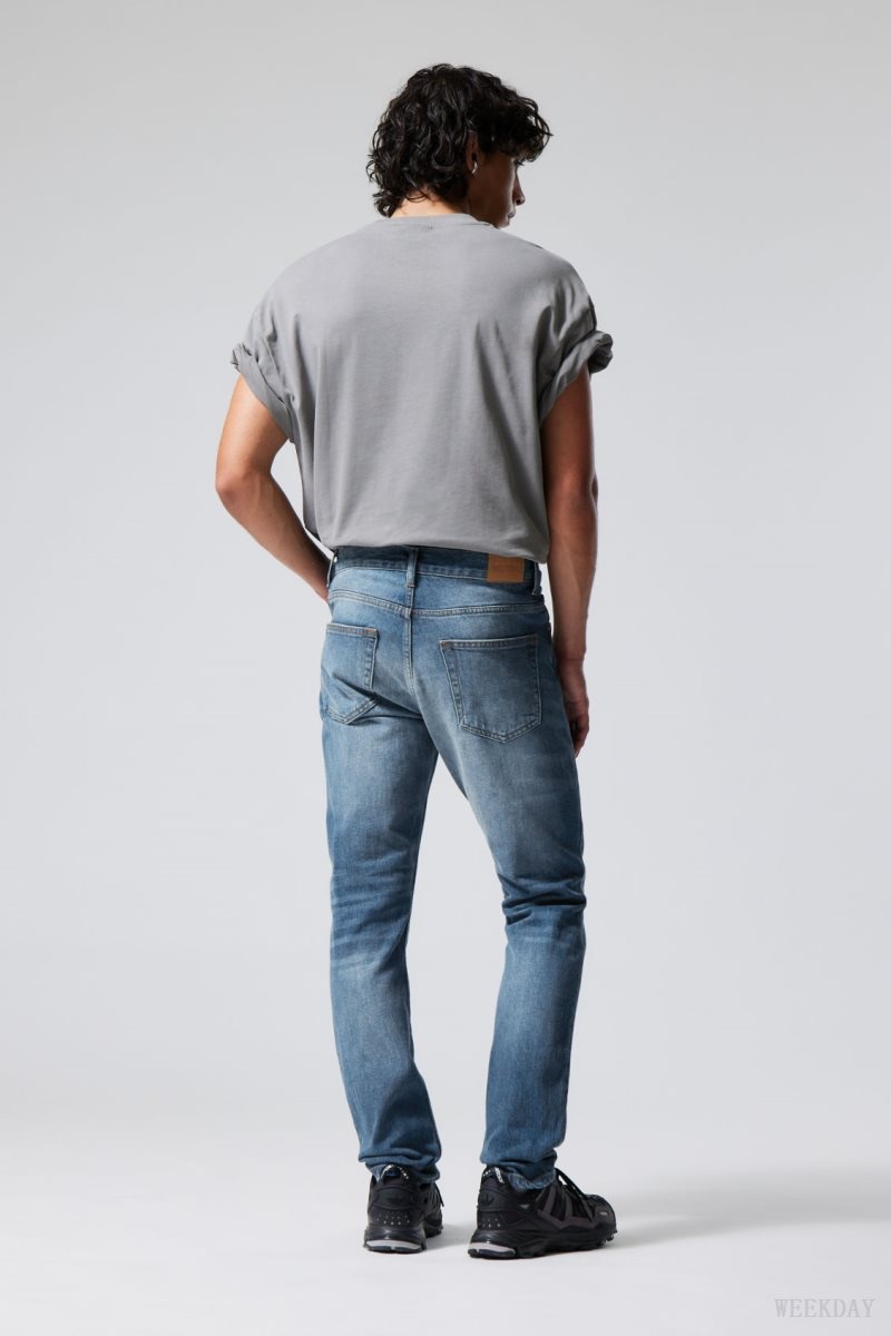 Weekday Sunday Slim Tapered Jeans 青 | YDTQ7083