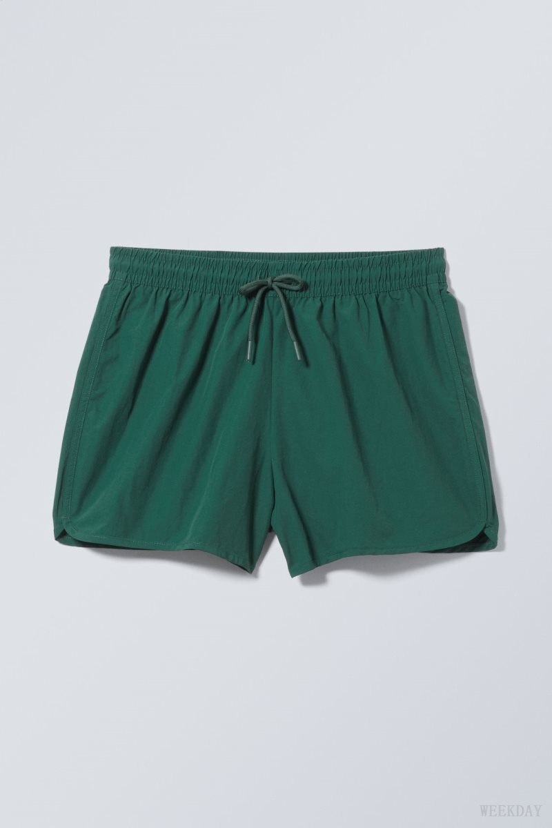 Weekday Tan Structure Swim Shorts 暗緑 | HASN1399