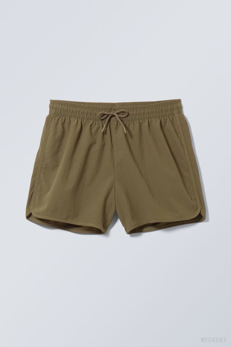 Weekday Tan Structure Swim Shorts カーキ | UQML0179