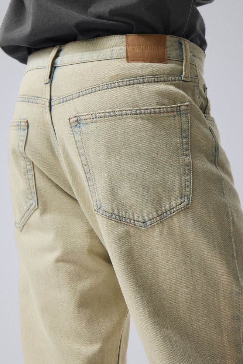 Weekday Time Bleached Bootcut Jeans Sunbleached | IFVW0193