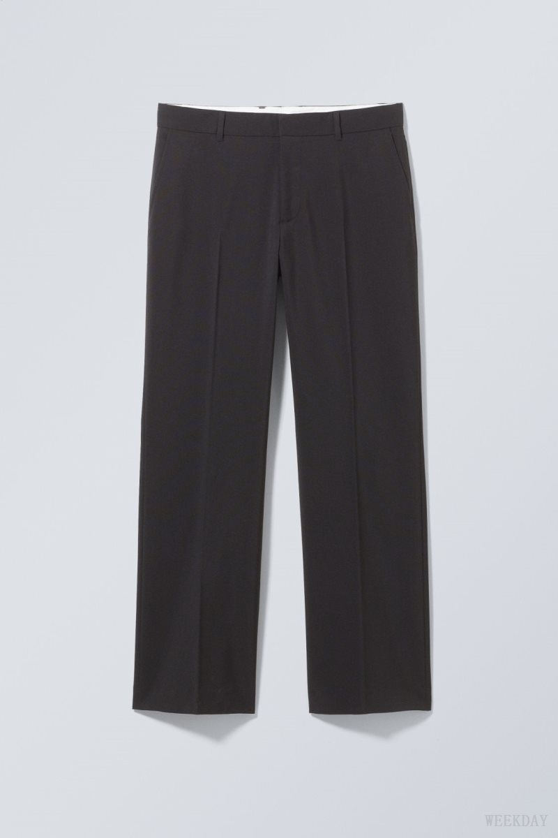 Weekday Travis Low Waist Suit Trousers 黒 | RWQU7530