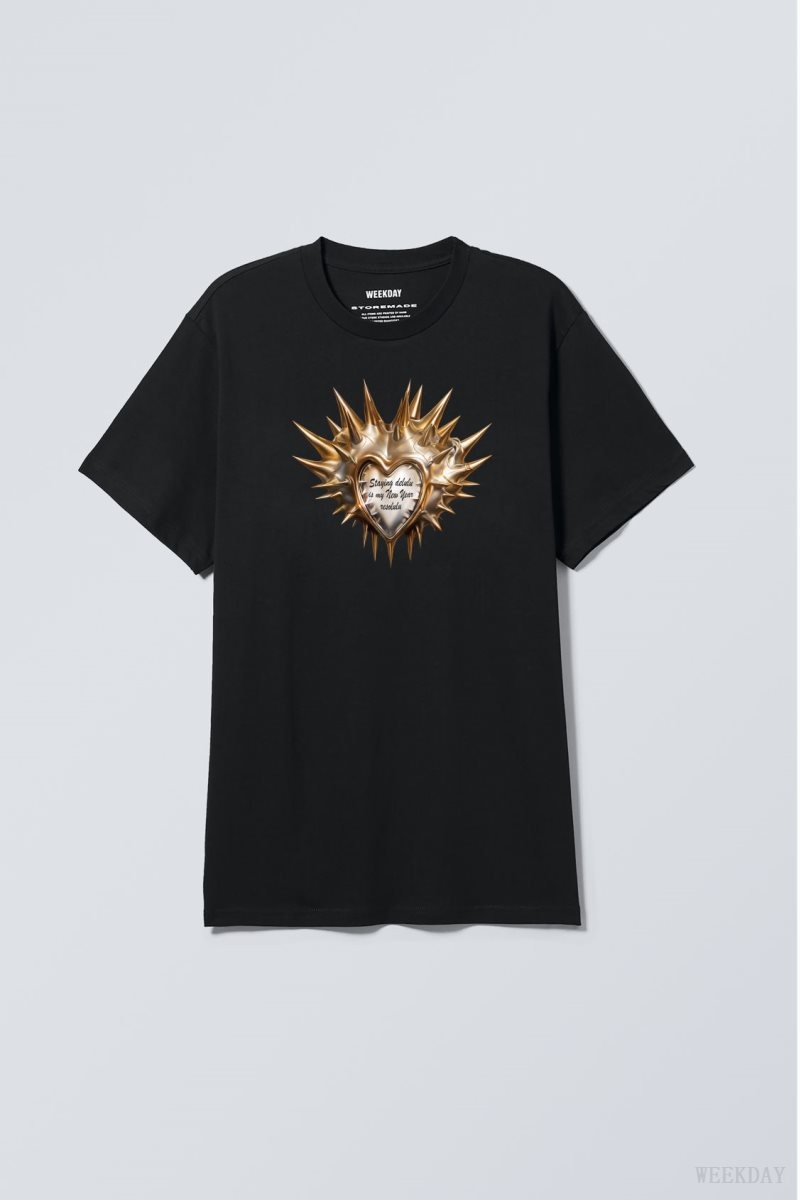 Weekday Zeitgeist T-shirt W.52 STAY DELULU | OWSF3650