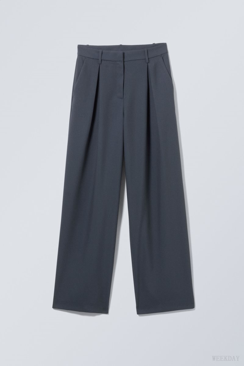 Weekday Zia Suit Trousers 暗青 | HWLW7197