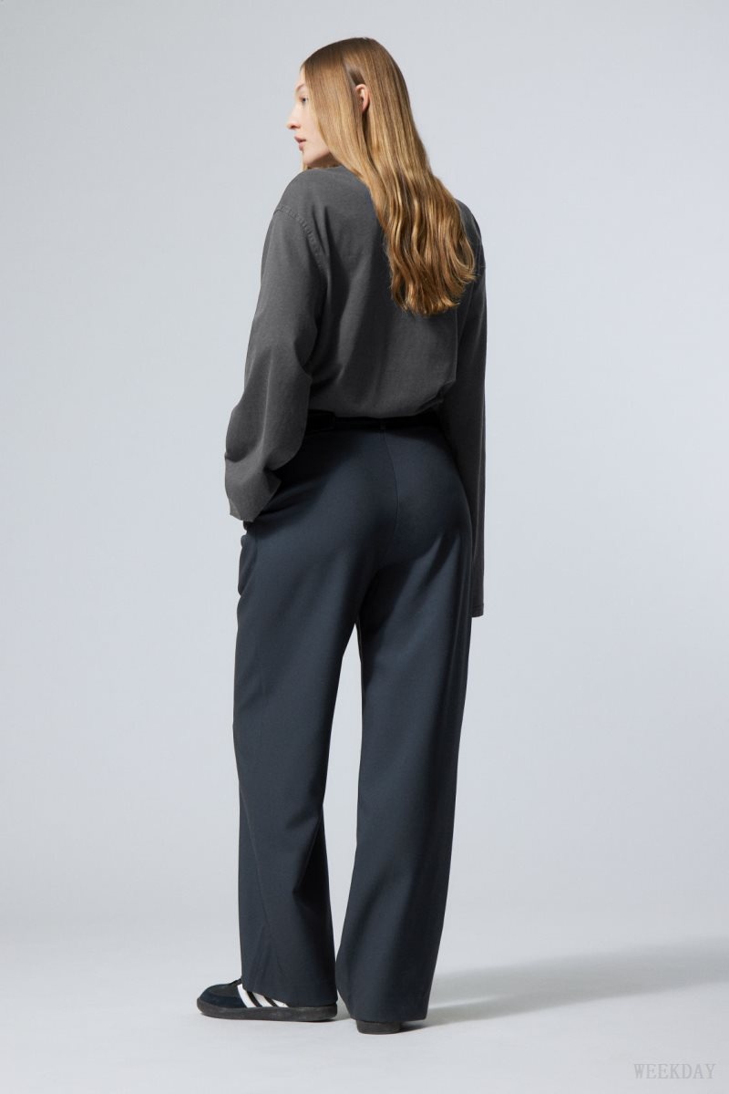 Weekday Zia Suit Trousers 暗青 | HWLW7197