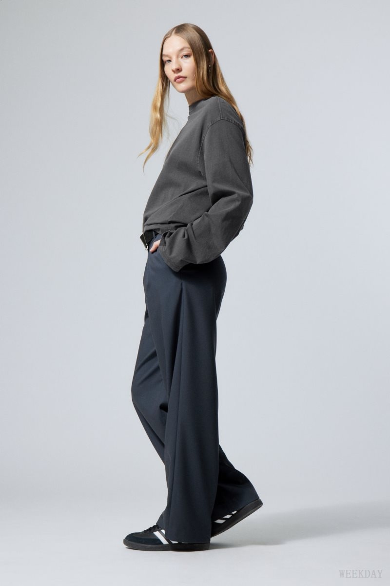 Weekday Zia Suit Trousers 暗青 | HWLW7197