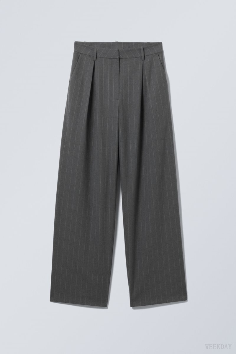 Weekday Zia Suit Trousers グレー | WRGE6343