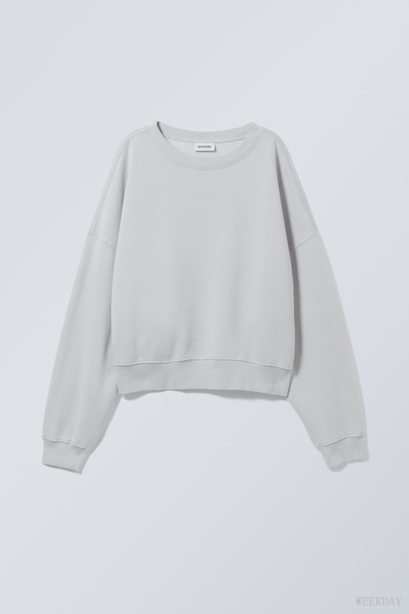 Weekday ワイド Heavyweight Sweatshirt ライト青 | HLTH3909