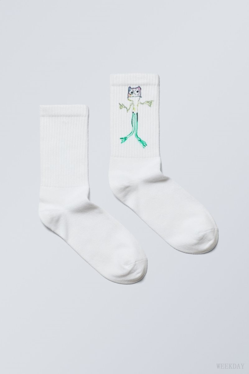 Weekday 運動 Printed Socks Frog Man | UDKF9693